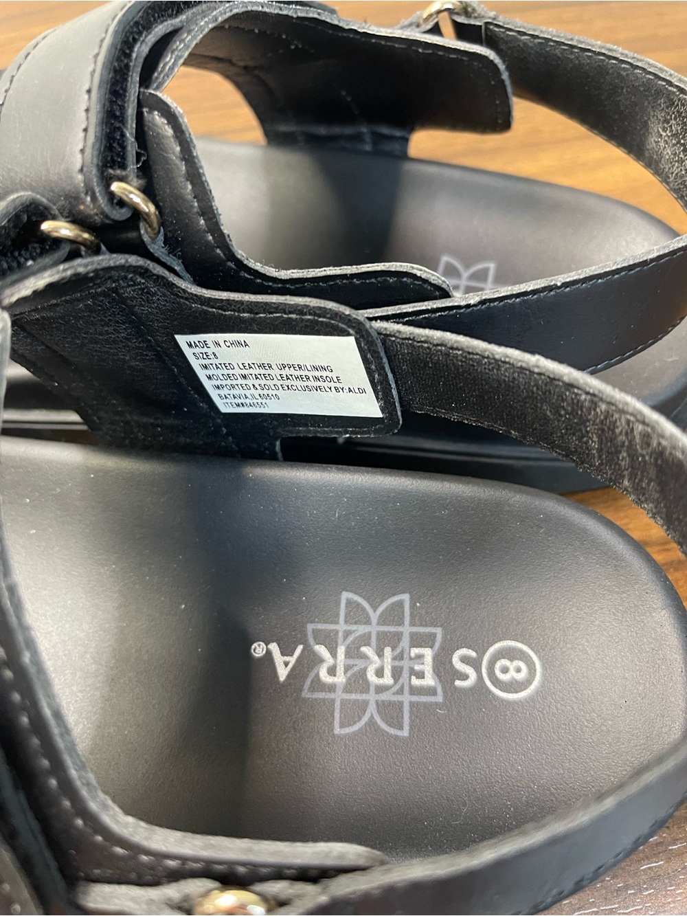Serra Women’s Black Sandals Adjustable Straps Size 8 - Picture 6 of 8